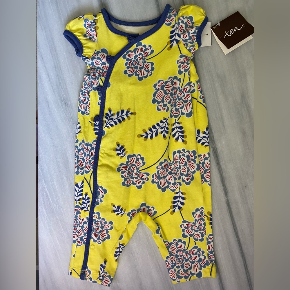 (NWT) Adorable tea collection floral Al romper